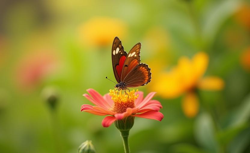 Butterfly garden with native plants